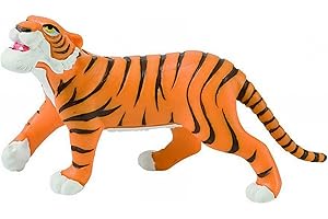 Bullyland 12376 - Figurka do zabawy Tiger Shir Khan z Waltu Disney Książka dżungli, ok. 15 cm, wierna w szczegółach, idealna jako figurka na tort i mały prezent dla dzieci od 3 lat