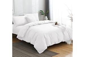 STODOMED Nässeschutz Bettdeckenbezug Baumwolle Inkontinenzmittel Schutzbezug Bettdecke wasserdichte Atmungsaktiv mit Reißverschluss Bettdecke waschbar (Weiß, 145X200CM)