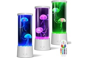AONESY Jellyfish Lamp Jelly Fish Light Lamp Colour Changing Jellyfish Lamp Mini Jellyfish Aquarium Lamp Mood Lamp Gift Gift for Kids Men Women Home Deco for Room Mood Light for Relax, White
