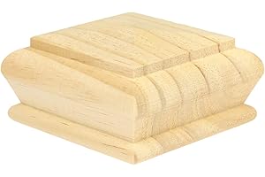 Jackson Woodturners Pine Pyramid Newel Cap – 70mm Square Stair Post Cap – Unfinished Pine Stair Part