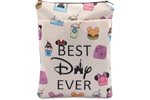 BAUNA Buchhülle mit Aufschrift "Best Day Ever", magisches Königreich, Familienurlaub, Geschenk, Karneval, Essen, Buchtasche, WDW-inspiriertes Geschenk (Best Day Ever BM)