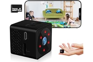 UCOCARE Caméra Espion WiFi, Mini caméra cachée, 【4K Ultra HD】, Vision Nocturne, détection de Mouvement, Petite caméra corporelle, Carte SD 32G Gratuite
