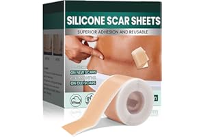 WUIIL Narbenpflaster (4cmx150cm),Silikonpflaster für Narben Professionell für Narben Durch C-Sektion,Operationen,Verbrennungen,Keloid,Akne und Mehr,Silicone Scar Sheets Medikamentenfrei