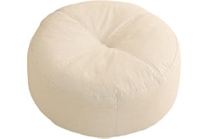 JISADER Almohada de Suelo de meditación, Asiento Redondo de 16.0 in para Adultos, cojín de Suelo para Sala de Estar, Dormitorio, Sala de Juegos, Caqui