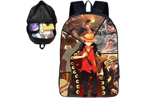 FYDZBSL One Piece Backpacks Children's School Bag, Luffy Backpack Student School Bag, One Piece Book Bag 3D Anime Children's Backpacks, Student Bag Fashion Children's School Bags 44 x 28 x 13 cm, red
