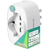 Meross Presa Smart Italiana, Presa WiFi con Monitoraggio Consumi, Presa Intelligente 16A, Funzione Timer, Compatibile con Ale