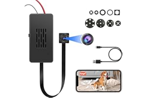 QZT Mini WiFi Camera, Rechargeable 1080P Tuya Smart App 2.4Ghz Compatible Wide Angle, Real-time Viewing 24H