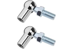 Create idea 2 Rodamientos Bolas con Extremo de Varilla M8 con Distancia Central Perno de 20mm Rosca Hembra Derecha Plateado Utilizado en Maquinaria Herramientas Eléctricas Equipos