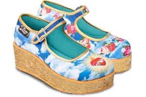 Hot Chocolate Design Chocolaticas Funky Canvas Women's Mary Jane Flat Shoes