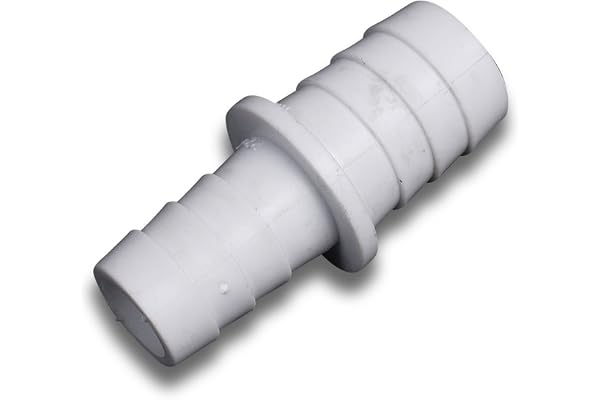 Merriway BH04066 Plast tvättmaskin disk bricka utlopp slang kontakt, 17 x 22 mm - Vit, Paket med 1