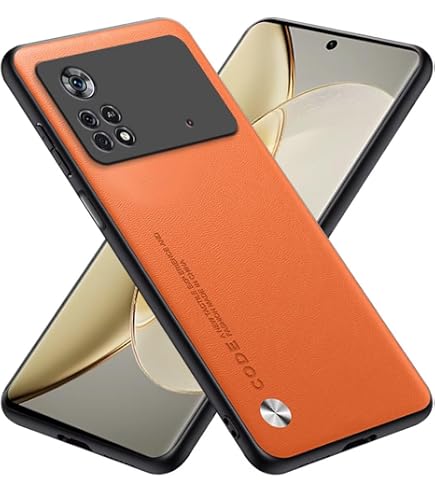 SEAHAI Cover Per Xiaomi Poco C40 – Custodia In Vetro Sfumato Rosso Elegante – Ultra Sottile, Antigraffio E Antiurto – Retro In Vetro Temperato 9H + Paraurti TPU - 5