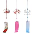 BENECREAT 3 pièces Carillons Éoliens Japonais Rose Bleu Clair Violet