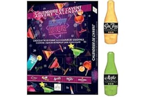 Zeus Party Caledario Dell' Avvento Happy Hour 24 Cioccolatini Assortiti Ripieni ai Liquori e Cocktail