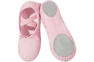 flintronic Klasyczne buty do tańca płótno, klasyczne buty do tańca, antypoślizgowe buty baleriny, buty do tańca, jednolita podeszwa, gimnastyka taniec kapcie dla dziewczynki kobiety