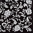 Servietten-Set Arabesque – 20 Stück, Schwarz-weiß, 33x33 Cm, Hochwertige Qualität – Made In Germany