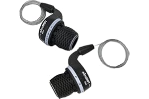 Microshift MTB Bike Bicycle Twist Grip Gear MS25-7 Shifters 3X7 Speed DIP Compatible for Shimano by microSHIFT