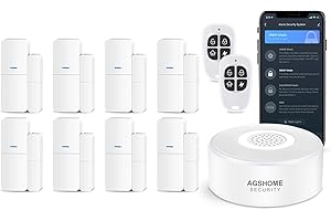 AGSHOME Alarmanlage 11 Stück, WLAN Smart Alarm System mit fürs Home Security, Echtzeit App Push, Beliebig Erweiterbar- funkti