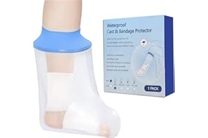 Bodiiwuliu Housse de protection étanche pour plâtre pour douche, Réutilisable Sac de Douche Protection, Facile à utiliser, Léger, confortable，Convient aux adultes et aux enfants (Pieds)