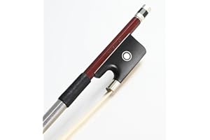 Brazilwood Viola Bow Octagonal Stick Forma 4/4 Tamaño 310 M VINGOBOW Nivel Avanzado Ojos Parisinos Ébano Rana Bien Balanceado Dulce Sonido Natural Caballo Cabello