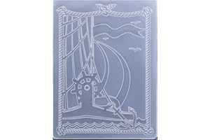 KWELLAM Ocean 21040524 Cadre en plastique pour gaufrage de cartes, scrapbooking et autres créations en papier Motif voilier