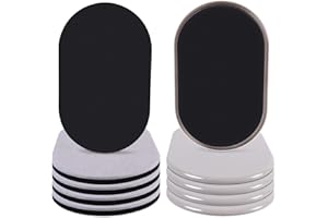 Ezprotekt Cada paquete de 4 deslizadores de muebles ovalados y 4 almohadillas deslizantes de fieltro para muebles, planeador de muebles de fieltro para superficies de piso de madera dura, beige