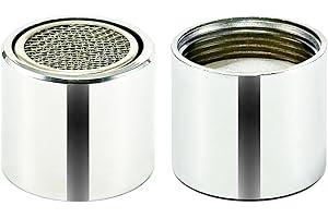 XNTONG Rompigetto M18, 2 Pezzi Aeratore Rubinetto, Filtro Rubinetto Ottone Cromato 18 mm, Filtri Rubinetti Lavandino per Cucina e Bagno (Filetto Femmina 18 mm)