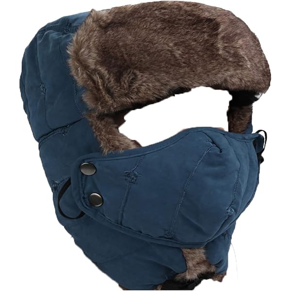 Toque Russe En Fourrure Chapeau Trappeur Russe Ushanka - Vraie Fourrure De Lapin - Hiver - Coupe-Vent - Pour Hommes - Taille Unique Bonnet Chapka Russe