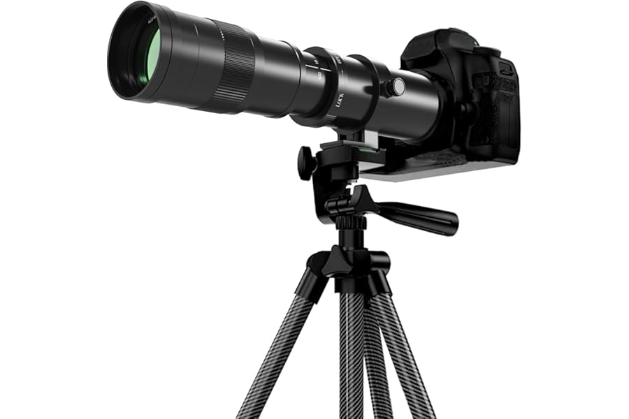 BENOISON Telephoto Lens 420-800mm, EF Lens for Canon DSLR, Manual Focus MF Zoom Lens for Canon 4000D 2000D 1300D 1200D 850D 800D 750D 250D 200D 90D 80D 77D 7D 6D 5D 1D etc