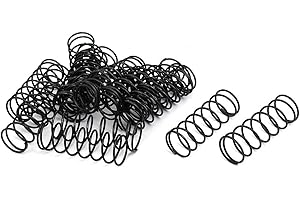 TOP-VIGOR 20Pcs Compression Spring, 1.2mm Wire Dia, 18mm OD, 50mm Free Length Dual Extended Durable Dual Hook Tension Spring for Furniture Screen Doors Repair Projects