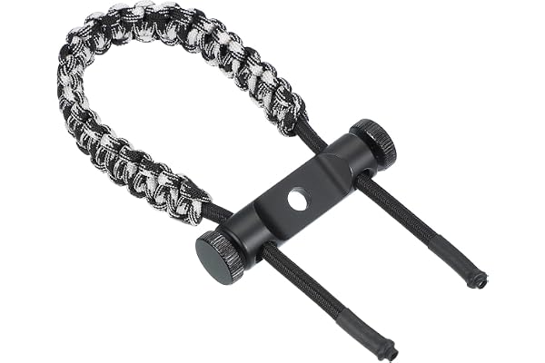 QUARKZMAN Båge för bågskytte 40 cm (15,75 tum) fallskärmsrem 550 stabilisator bågkomposit och handhållare stabilisator bågejakt svart