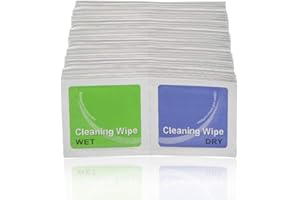 Salviette Detergenti Portatili TIMESETL 100 Pezzi Salviette Detergenti, Salviette Detergenti per Occhiali, Salviette per Telefono, Salviette per Cellulare, Salviette per Schermo del Telefono