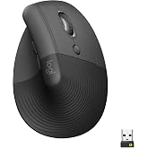 Logitech İş i&ccedil;in Asans&ouml;r, Dikey Ergonomik Fare, Kablosuz, Bluetooth veya G&uuml;venli Logi Bolt USB, Sessiz tıklamalar, Global Ser