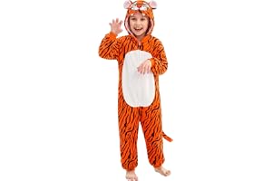 AUYAO Piżama Kostium Zwierząt Dziecko Jednoczęściowy Kombinezon Kigurumi | Kostiumy dla dzieci śpioszki dla dzieci, pluszowy kombinezon dla dzieci, piżama Kigurumi dla dzieci