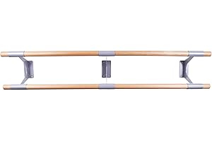 ‎BALLETTSTANGEN MANUFAKTUR Ballettstange, Set Studio, 2 Stangen aus Holz übereinander, 24 Längen 1,20-5,00m