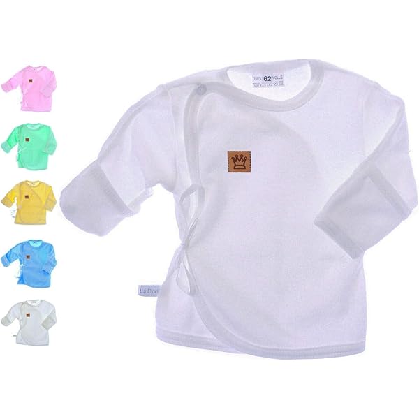 La Bortini Langarmshirt Baby Hemdchen in Blau mit Druckknöpfen Shirt aus reiner Baumwolle, 44 50 56 62 68 74 80