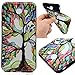 Galaxy J3 2017 Case,Galaxy J3 2017 Soft Case Cover,Leeook Creative Cool Elegant Retro Beautiful Colorful Life Tree Pattern Design Lightweight Ultra Slim Thin Flexible TPU Silicone Protective Gel Plastic Shock Absorption Proof Drop Defend Anti Scratch Shell Bumper for Samsung Galaxy J3 2017 + 1 x Black Stylus