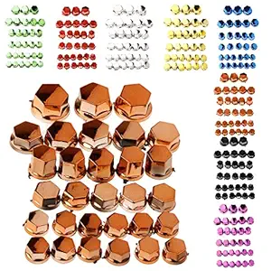 TENOOR 30 Pieces Motorcycle Screw Nut Bolt Cap Cover Decoration for Yamaha Golden_67019392