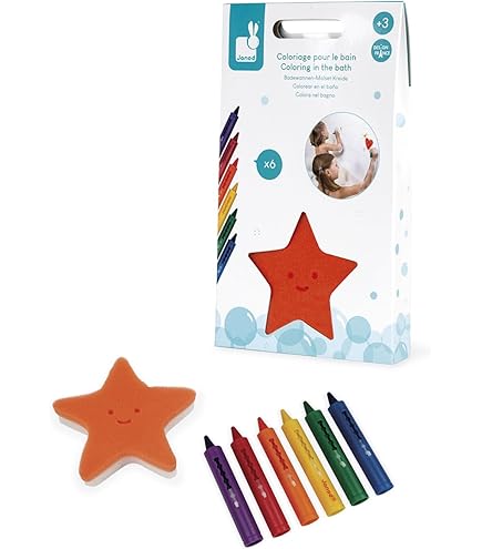 Ikonka Crayons de bain lavables, jeu de 6 pièces