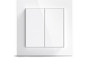 GIRA + Senic Interruptor Inteligente Friends of Hue | Interruptor Inalámbrico con Regulador de Luz para Bombillas Inteligentes Philips Hue | Sin Batería y Sin Carga | Blanco Brillante