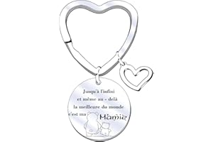 JRZDFXS Cadeau Mamie Grand-mère Porte-clés Mamie Femme,Cadeaux de fête Des Mères,Cadeau Anniversaire pour Mamie,Cadeau de Noël de Mamie