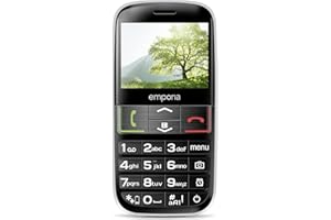 emporiaEuphoria LTE | Seniorenhandy 4G VoLTE | Tastenhandy 4G VoLTE ohne Vertrag | Mobiltelefon mit Notruftaste | 2,3-Zoll-Display | Schwarz
