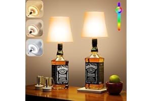 Ainostone Lampada Bottiglia Ricaricabile 2 Pezzi Lampada Bottiglia LED Senza Fili con Temperatura Tricolore+RGB Controllo Touch Dimmerabile IP54 Impermeabile per Soggiorno Terrazza Bar Deco di Natale