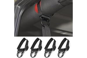 FSYHKJ Kleiderhaken-Set für Jeep Wrangler 1997–2024 Unlimited CJ YJ LJ TJ JK JKU JL JLU 4XE Gladiator JT Kleiderständer Rollbügel-Zubehör