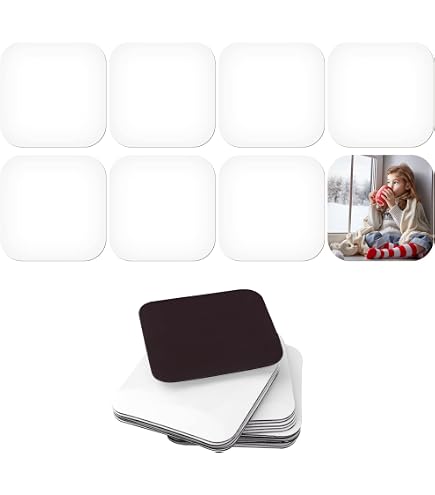 16 Aimants Sublimation Blanc OOTSR - 9x6,5cm - Pour Décor Frigo, Bureau, DIY - Lot De 16