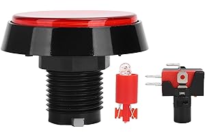 CICIGLOW Pulsanti , Pulsante di Gioco da 60 Mm Grande Pulsante Rotondo a LED da 2,4 Pollici con Micro Interruttore, Pulsante Illuminato a LED da 12 V per Console di Videogiochi per Macchine