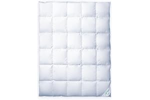 AURA DOWN BEDDING Aura® kołdra puchowa 155 x 200 cm, ciepła kołdra zimowa | wysokiej jakości puch węgierski klasy I | Oeko-Tex 100 nadaje się dla alergików | łatwa w pielęgnacji 100% bawełna | Aura® Essentials kołdra
