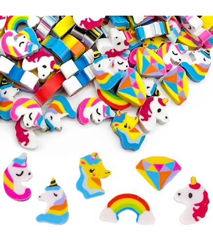 Set 6 Gomme Cancellare Creative Per Bambini – Forma Di Biscotti – Regalo Scuola E Compleanno