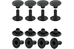 GETMORE PARTS Rivets tubulaires, Calotte Simple, Acier - à partir de 100 pièces (Noir, 9 mm)