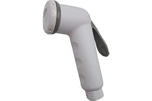 Glac Store® Alcachofa de ducha blanca y gris de plástico ABS, alcachofa con palanca para bote de barco, caravana, náutica, camping, fabricada en Italia