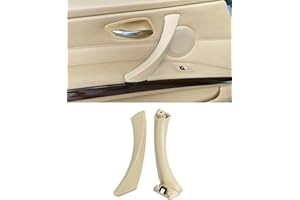 SHSBSCAR Manijas De Puerta Izquierda Negras Y Cubierta De Manija De Puerta Exterior Para BMW Serie 3, Kit De Reemplazo De Manija De Puerta Para BMW E90 E91 (2005-2011) (beige izquierda)